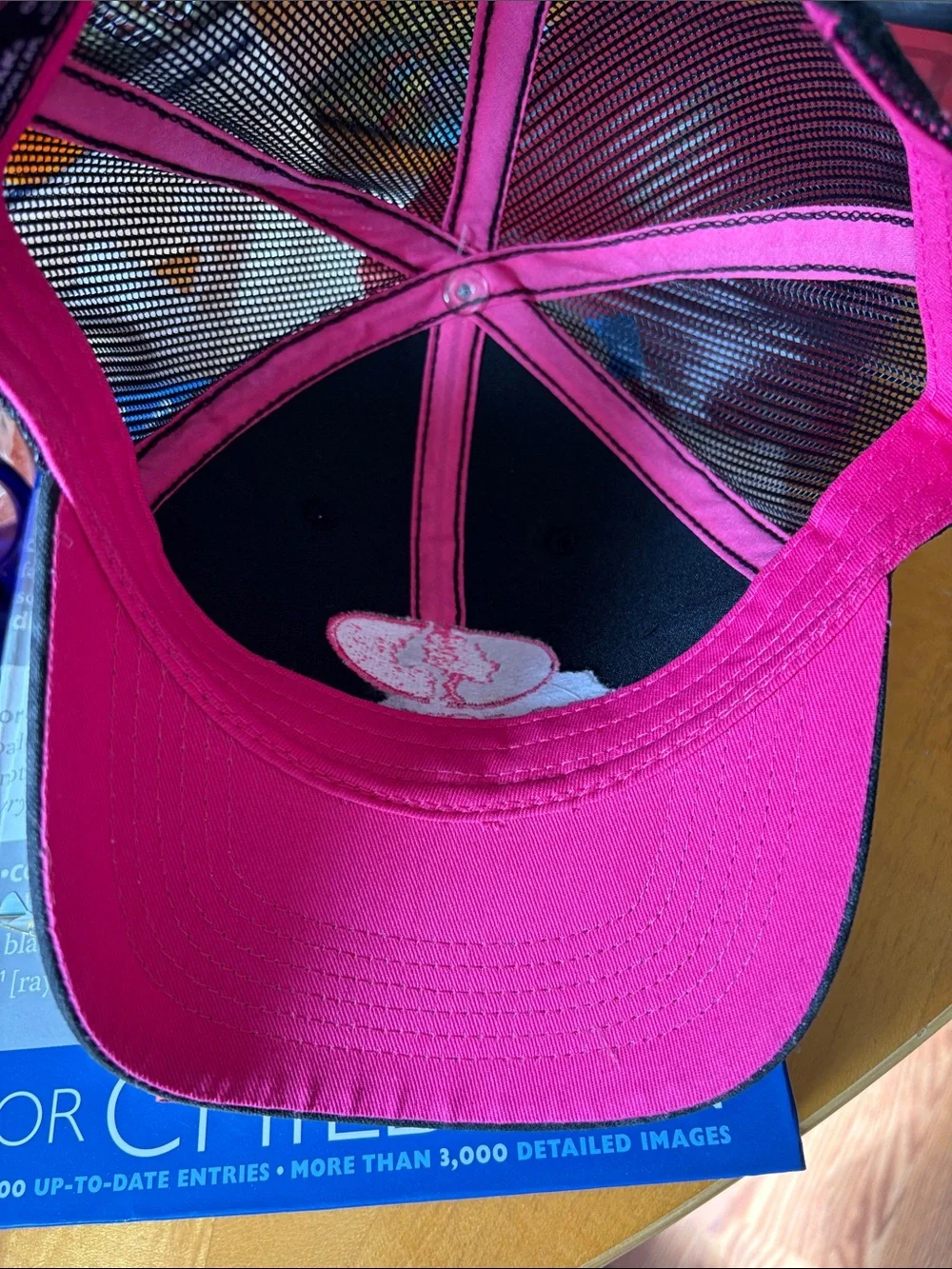 Mossy Oak Black Baseball Cap with Pink Logo - Ladies